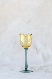 Eternal Bloom Candle Holders in Yellow/Dark Green
