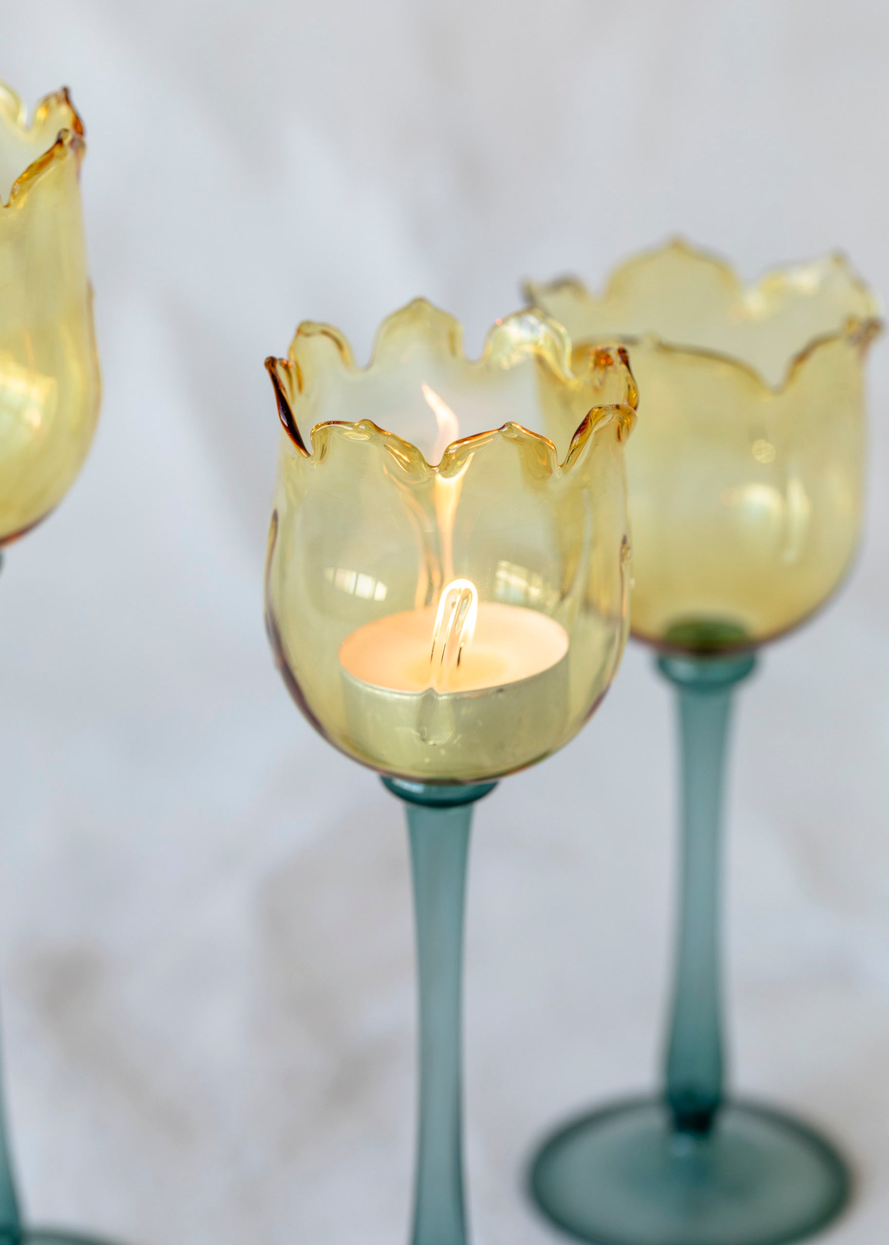 yellow_flower_dark_green_base_candle_holders.jpg