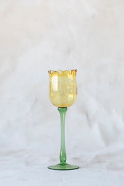 Eternal Bloom Candle Holders in Yellow/ Green