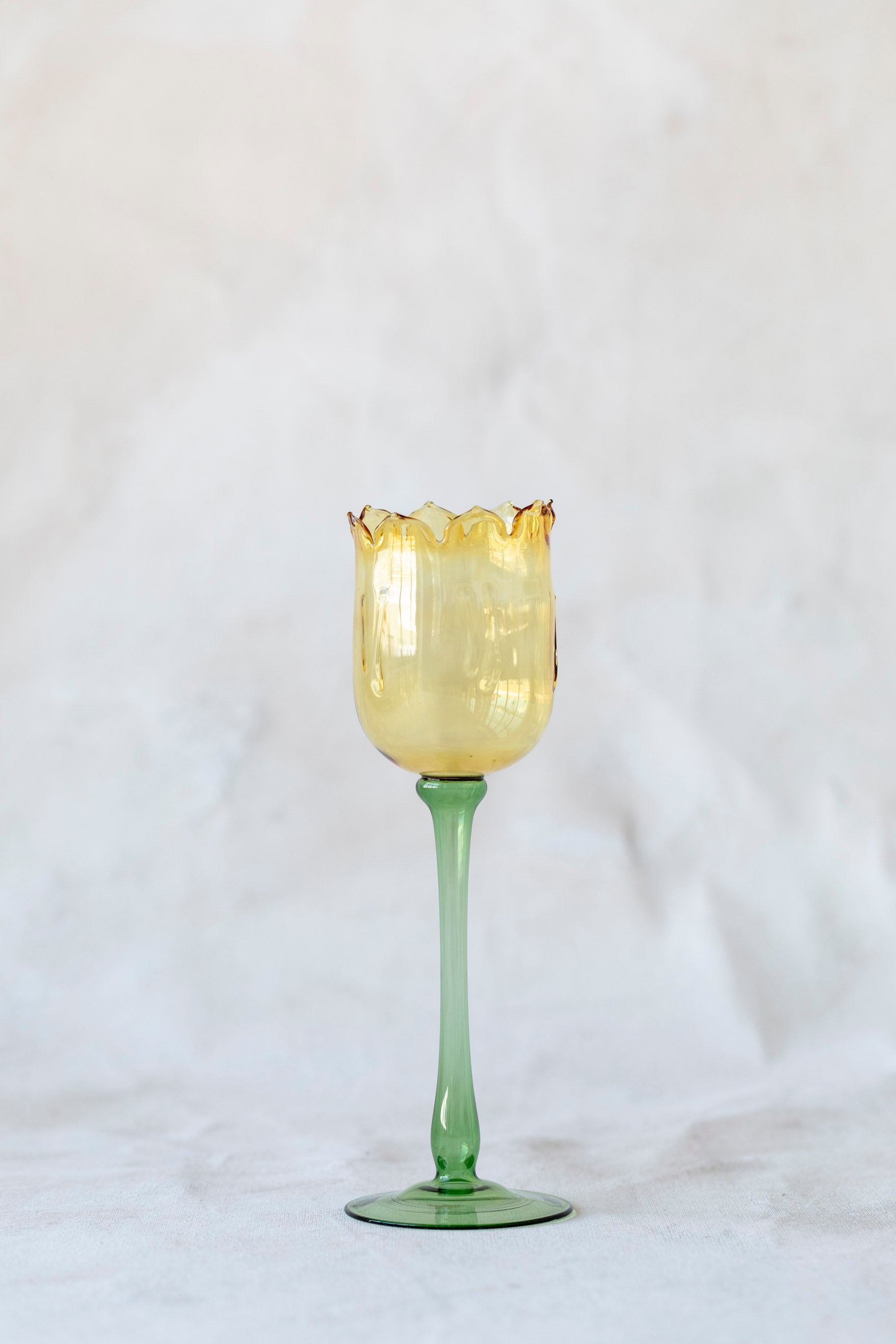 Eternal Bloom Candle Holders in Yellow/ Green